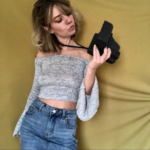 Off shoulder crop top